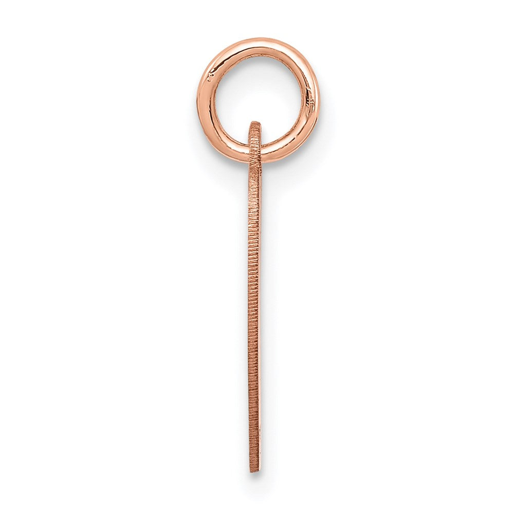 14k Rose Gold Plain .013 Gauge Engraveable Heart Disc Charm
