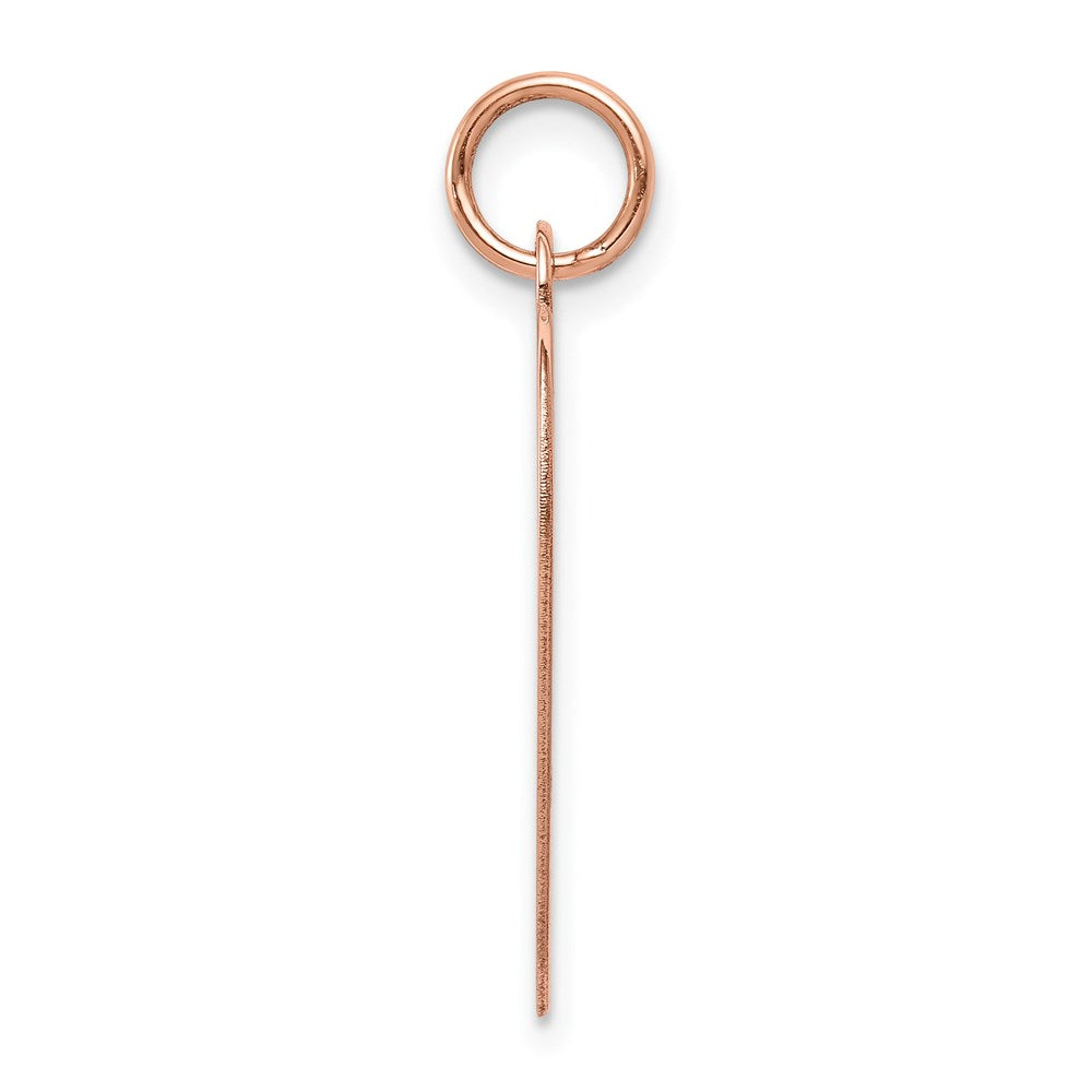 14k Rose Gold Plain .018 Gauge Engraveable Heart Disc Charm
