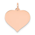 14k Rose Gold Heart Disc Charm