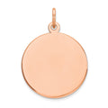 14K Rose Gold Round Disc Charm
