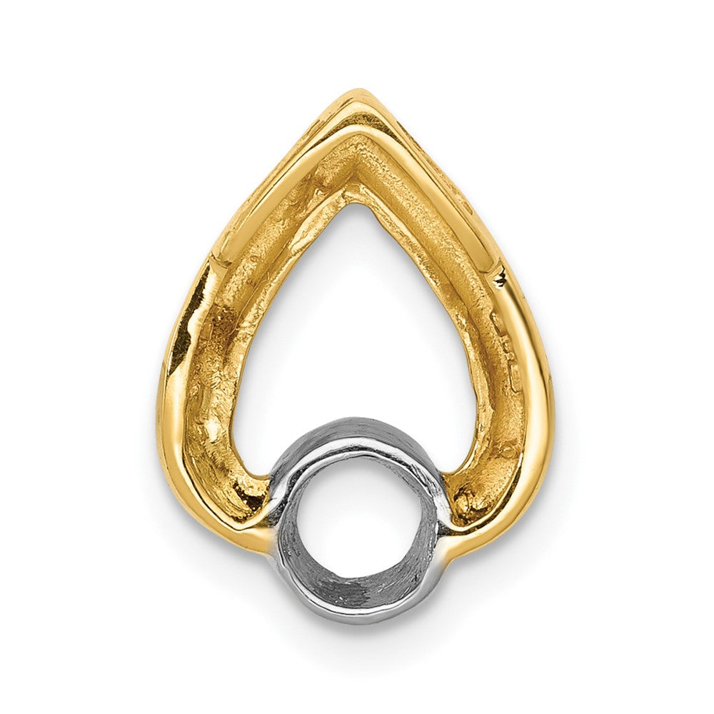 14ky Teardrop 4mm Diamond Chain Slide Mtg