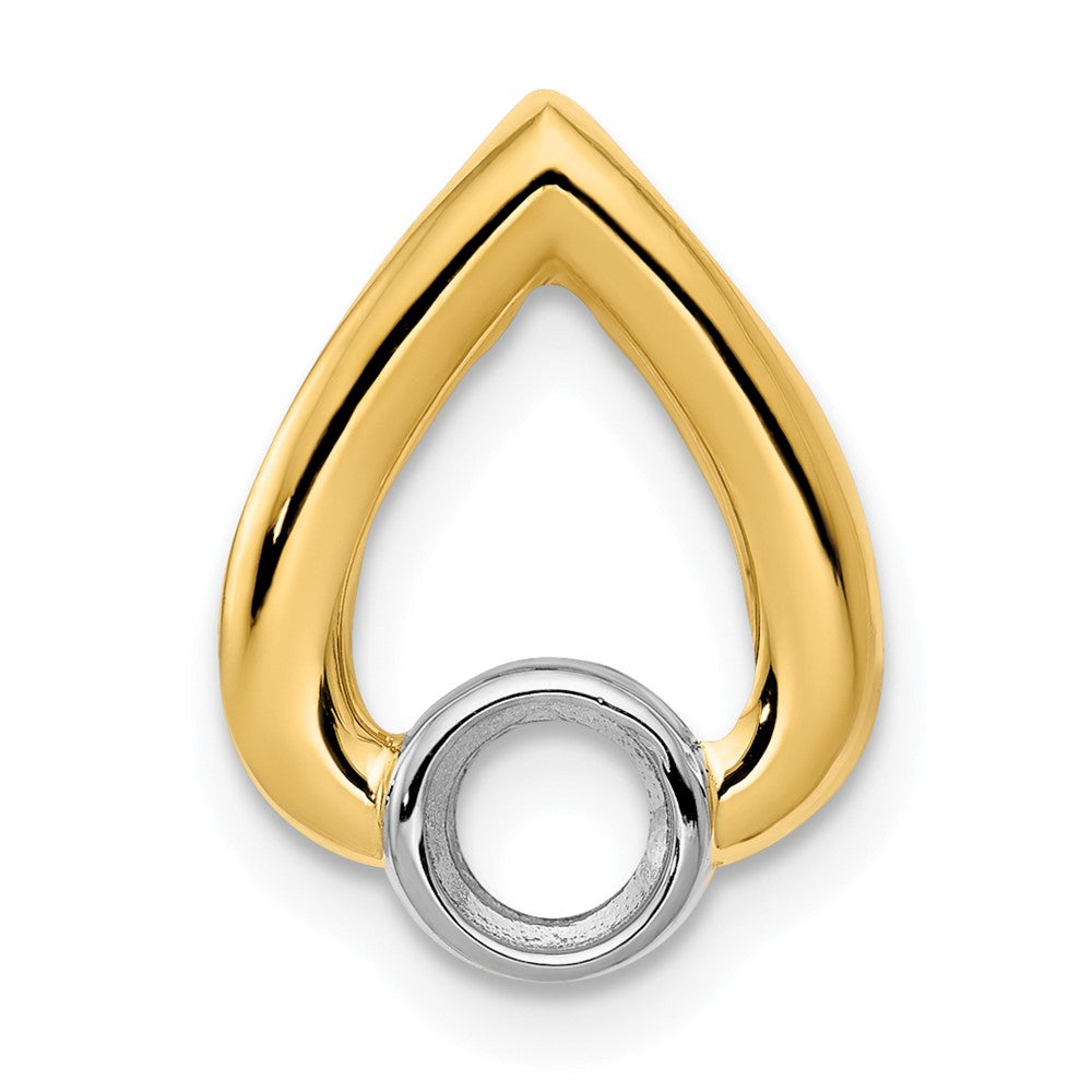 14ky Teardrop 4mm Diamond Chain Slide Mtg