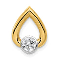 14ky Teardrop 4.4mm Diamond Chain Slide Mtg