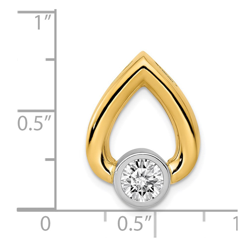 14ky Teardrop 5mm Diamond Chain Slide Mtg
