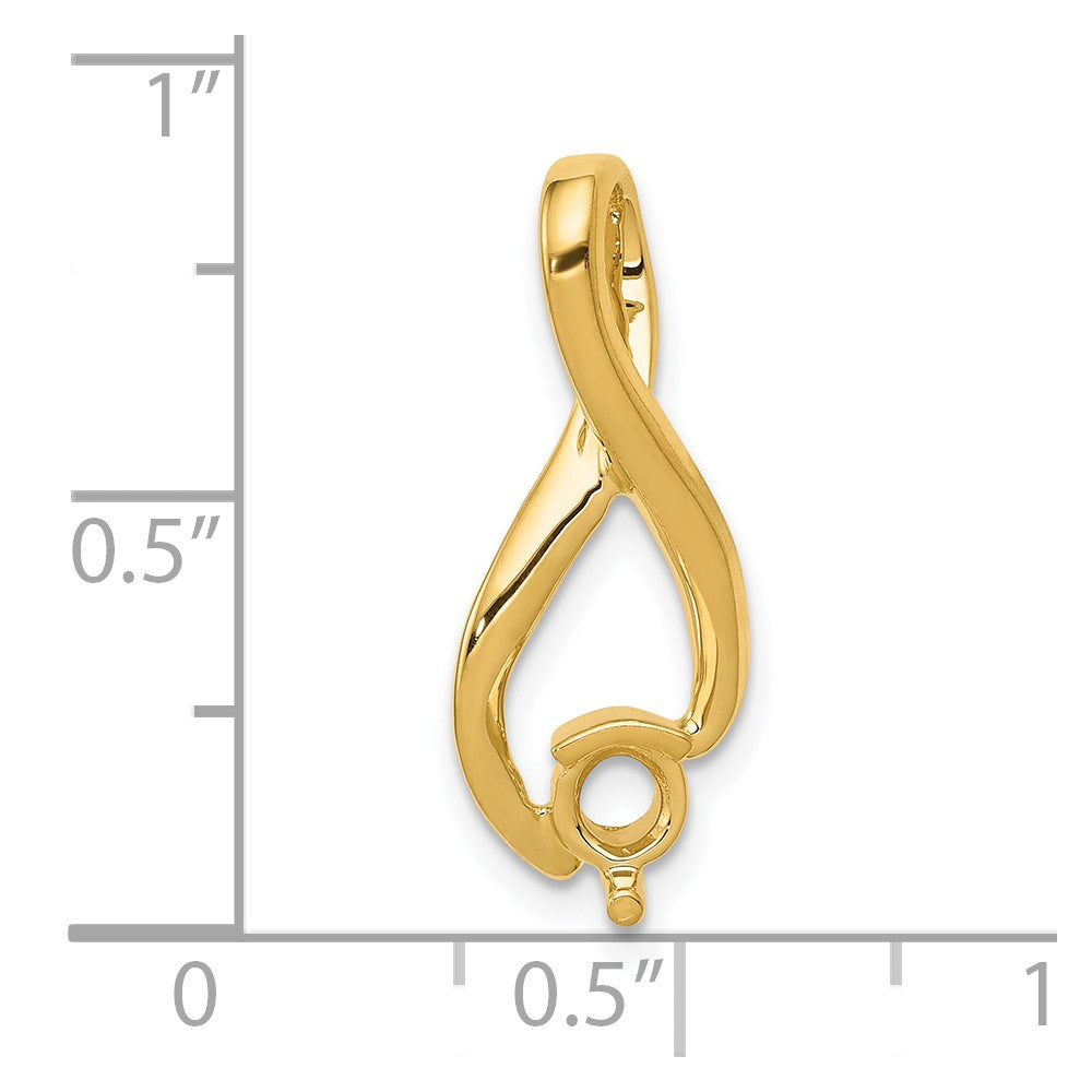 14ky Fancy 4.5mm Diamond Slide Mtg