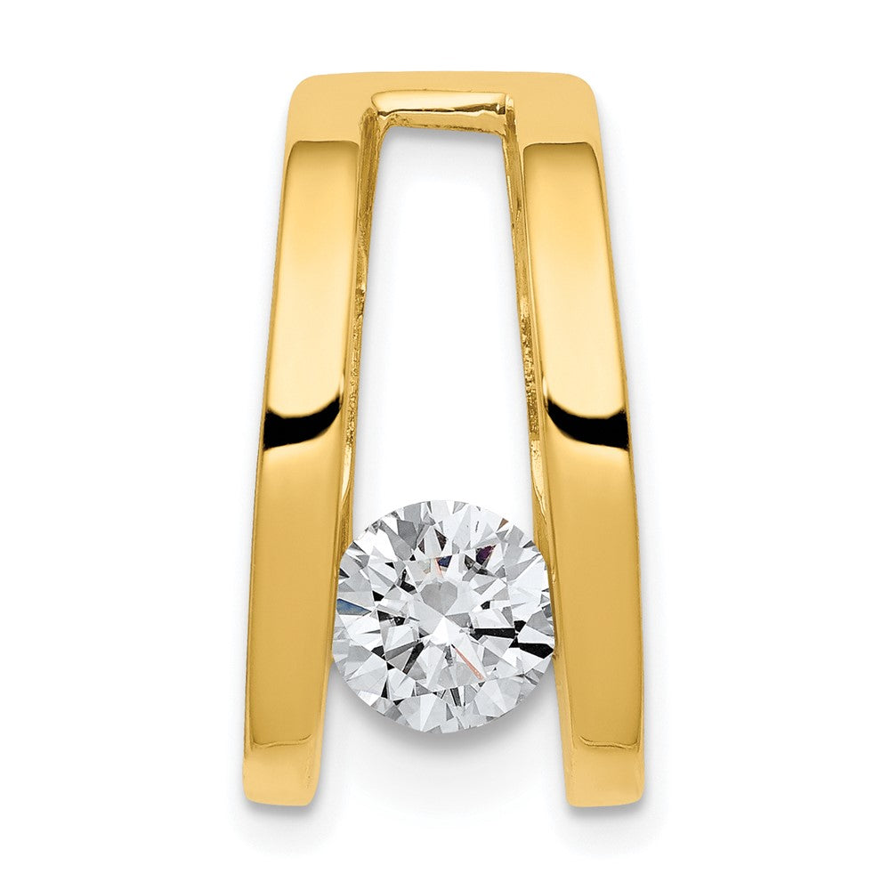 14k Holds 6mm Stone, Slide Mounting