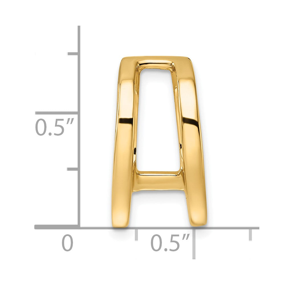 14k Holds 6mm Stone, Slide Mounting