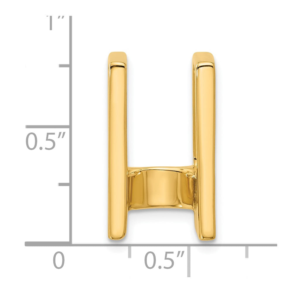 14k Holds 7.5mm Stone, Slide Mounting