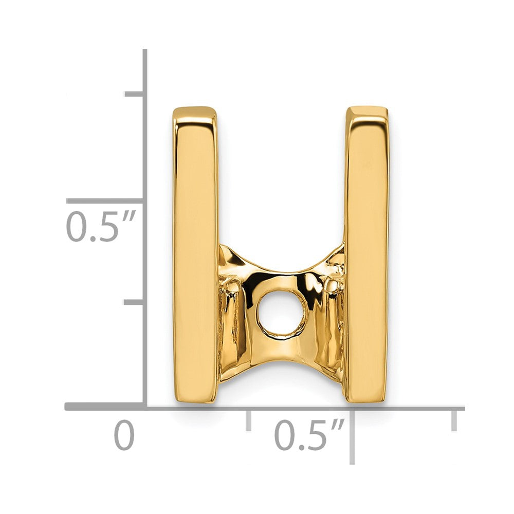 14k Holds 7.5mm Stone, Slide Mounting