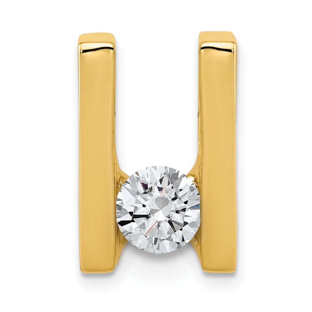 14k Holds 6mm Stone, Slide Mounting