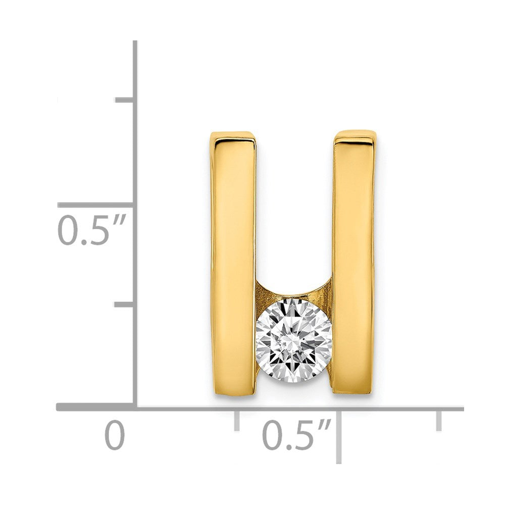 14k AA 5.25mm Diamond Slide