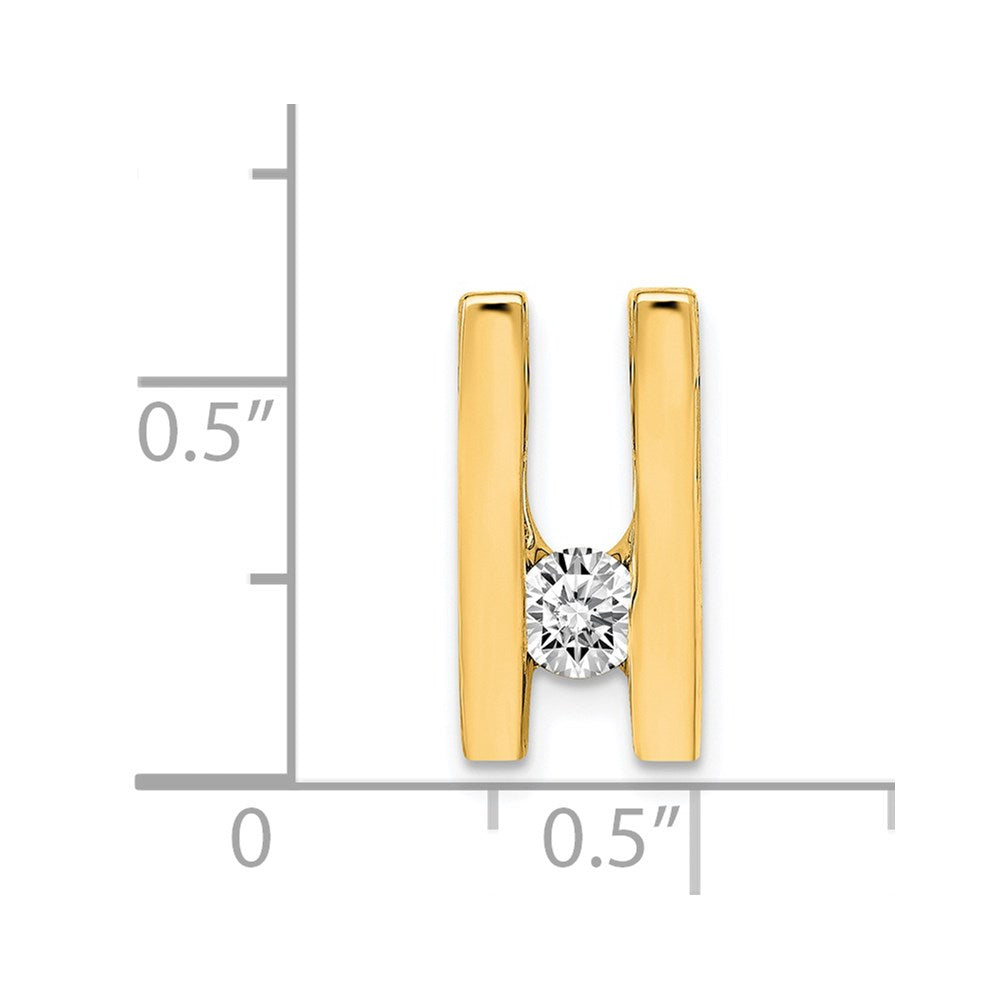 14k A 4.1mm Diamond Slide