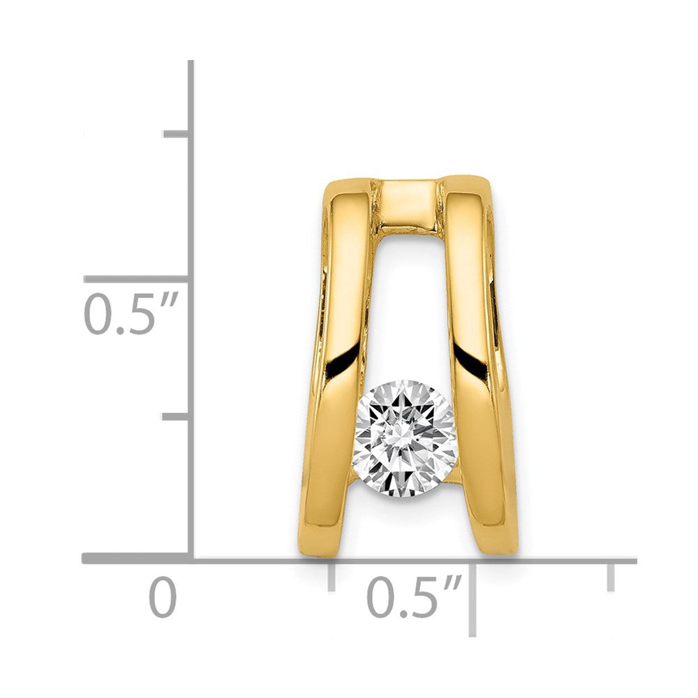 14k Holds 5.25mm Stone, Slide Mounting