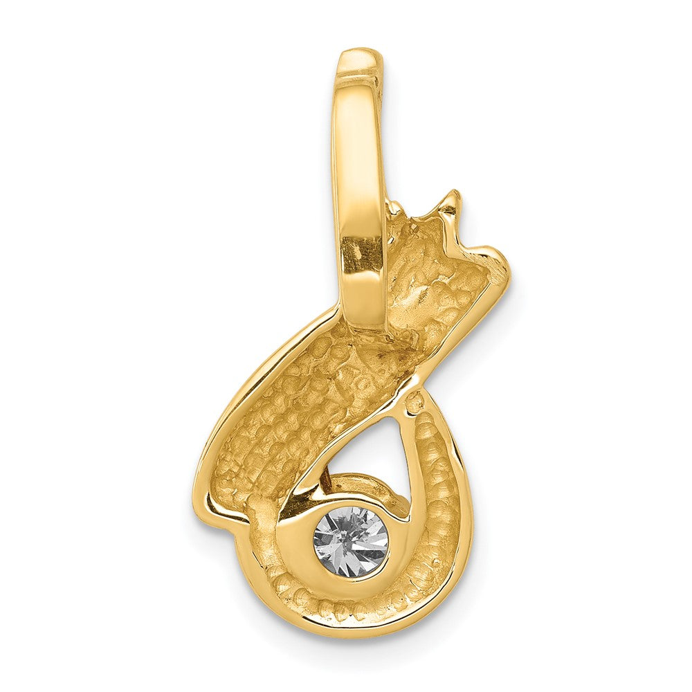 14k 5mm AAA Diamond Fancy Chain Slide