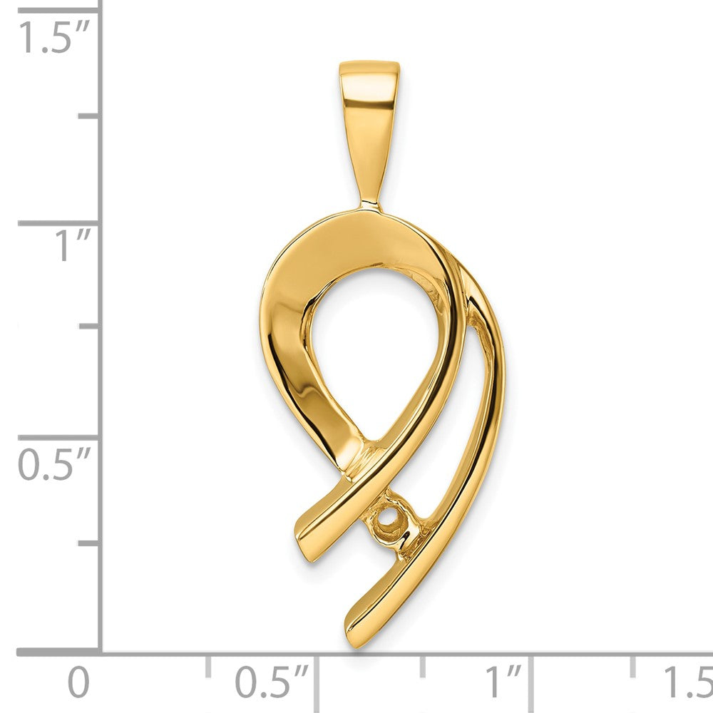 14k Holds 4mm Stone, Slide Mounting