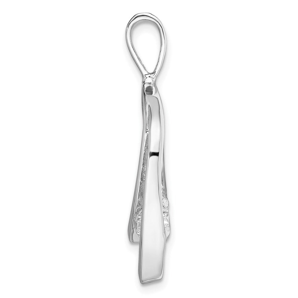 14k White Gold Holds 1-4mm stone, AAA Diamond Slide