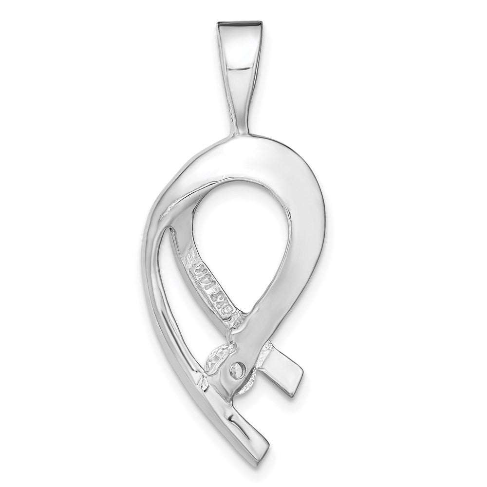 14k White Gold Holds 1-4mm stone, AAA Diamond Slide