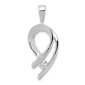 14k White Gold Holds 1-4mm stone, A Diamond Slide