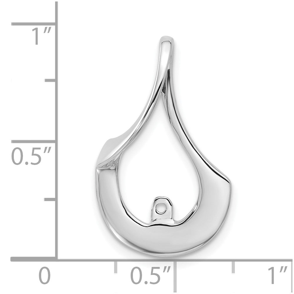 14k White Gold Peg Set Slide Mounting