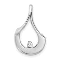 14k White Gold Peg Set Slide Mounting