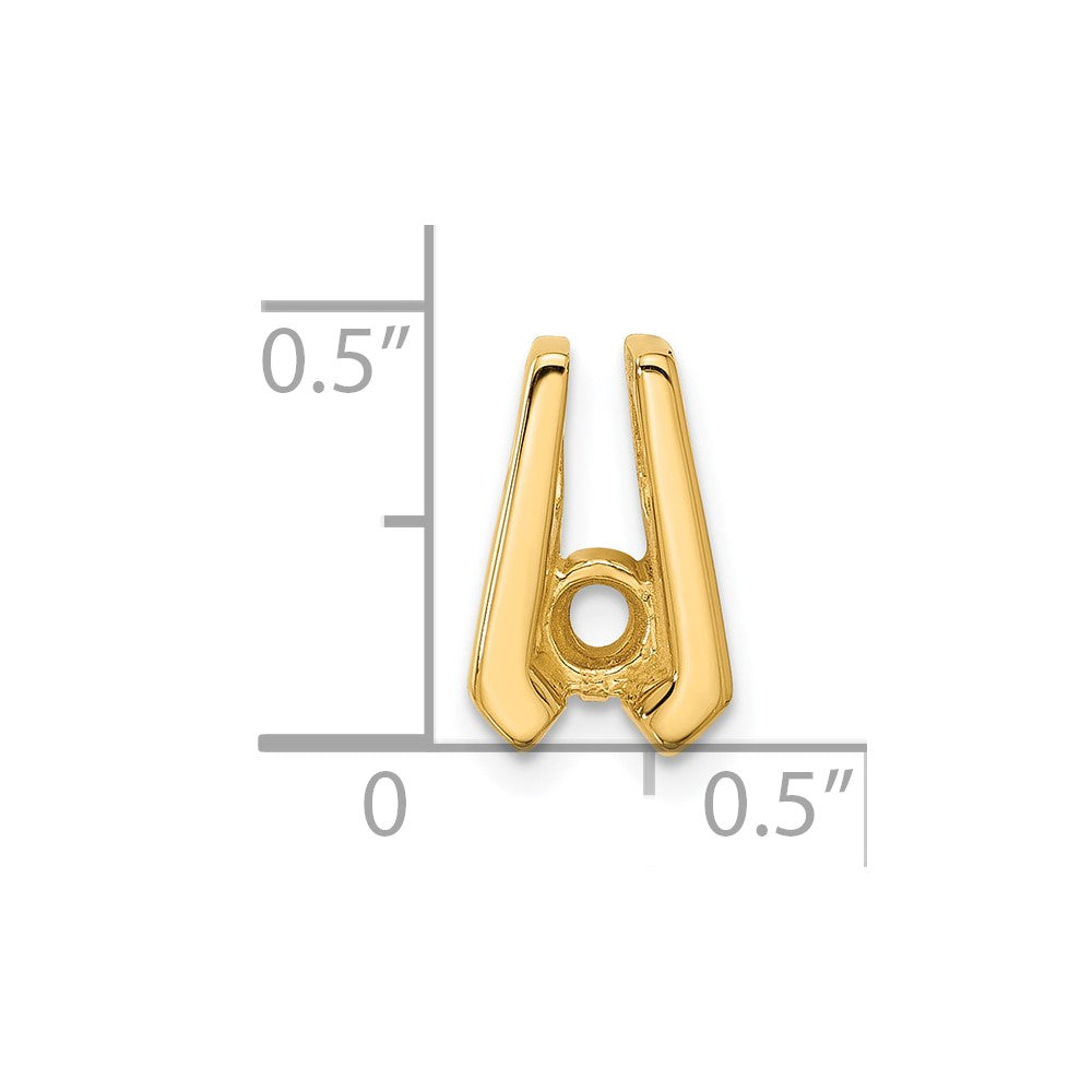 14k Holds 4mm Stone, Slide Mounting