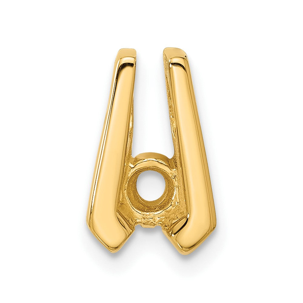 14k Holds 4mm Stone, Slide Mounting