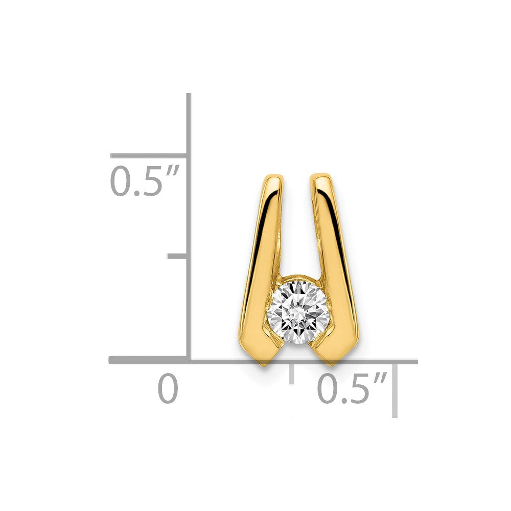 14k A 4mm Diamond Slide