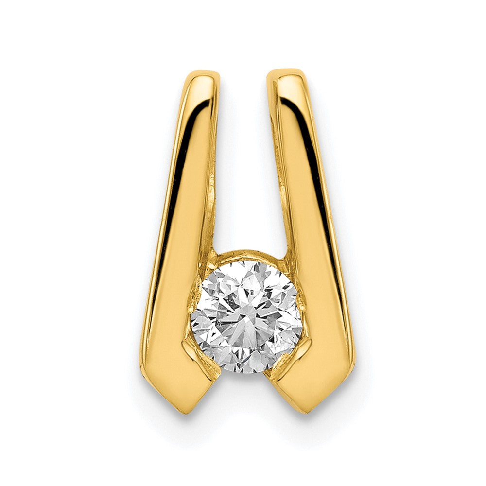 14k AAA 4mm Diamond Slide