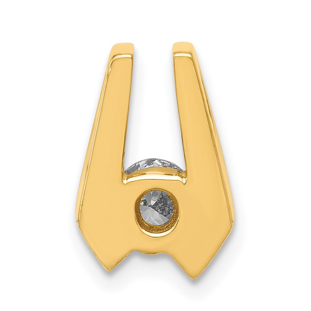 14k Holds 4.5mm Stone, Slide Mounting