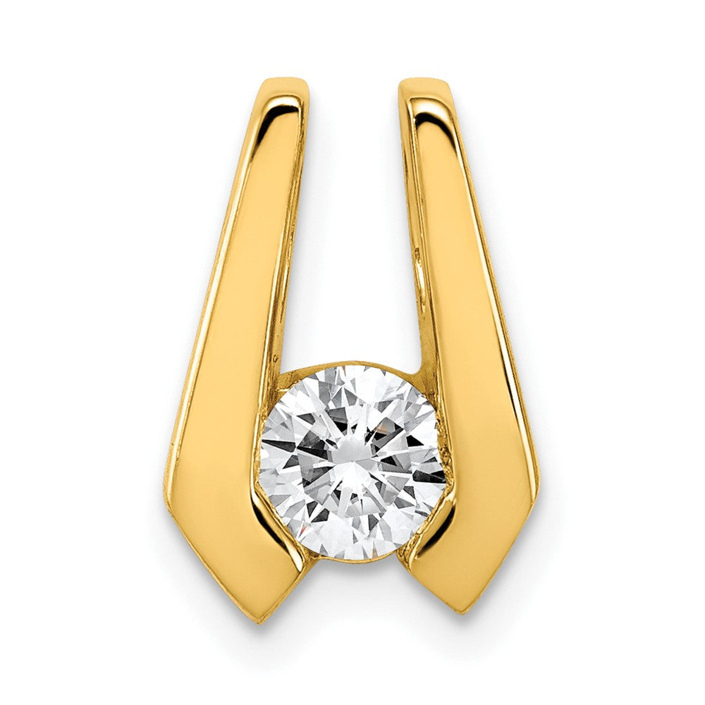 14k Holds 4.5mm Stone, Slide Mounting