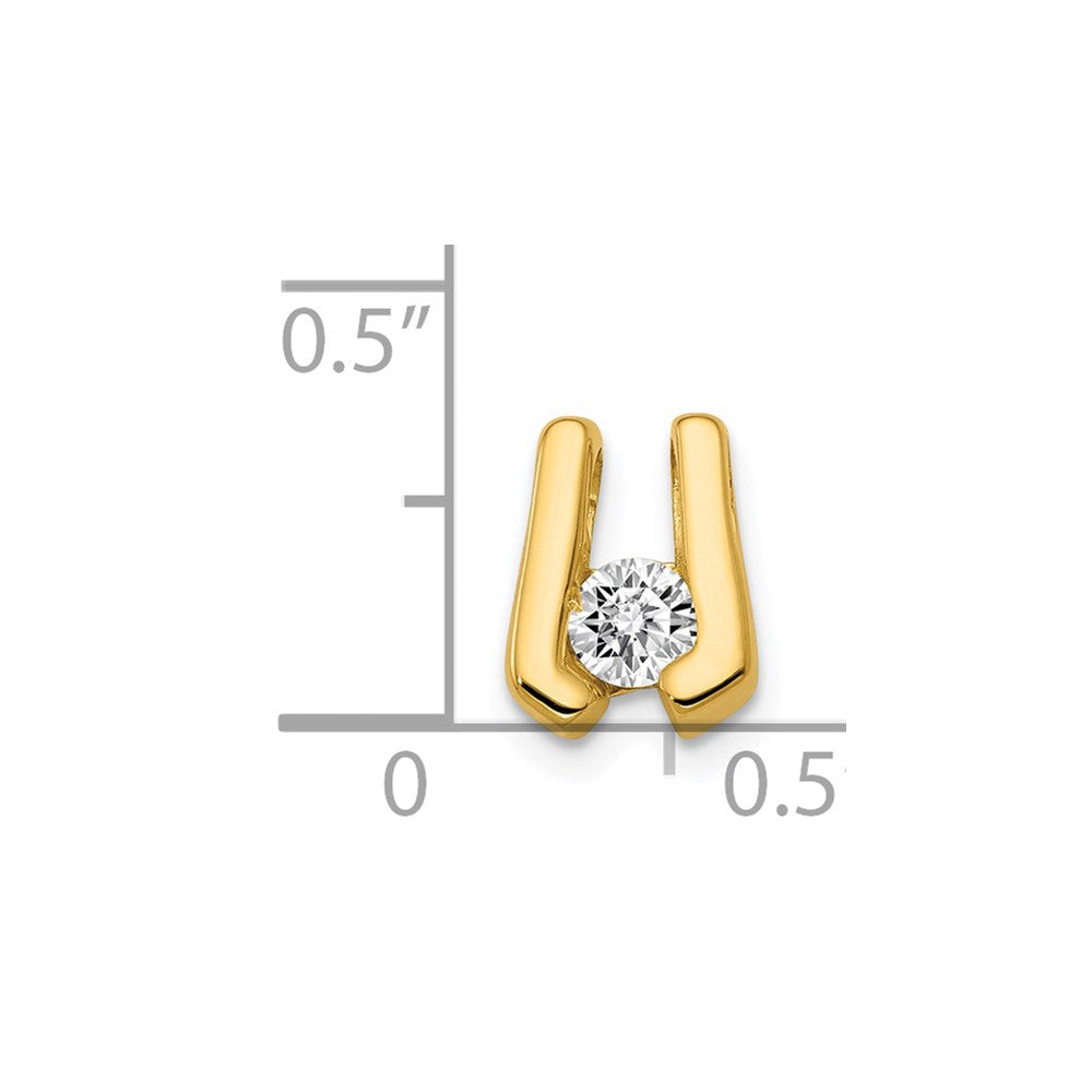 14k AA 3.75mm Diamond Slide