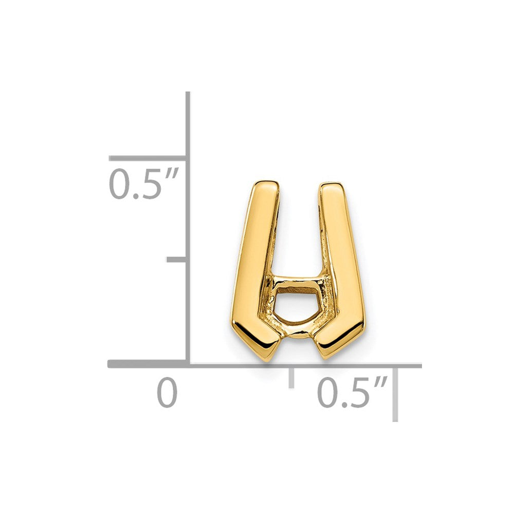 14k Holds 4.5mm Stone, Slide Mounting