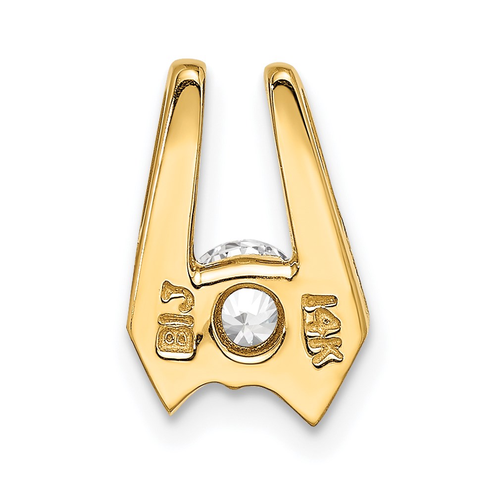 14k AAA 4.5mm Diamond Slide