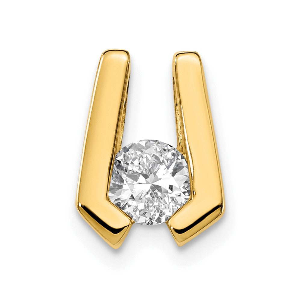 14k Holds 4.5mm Stone, Slide Mounting