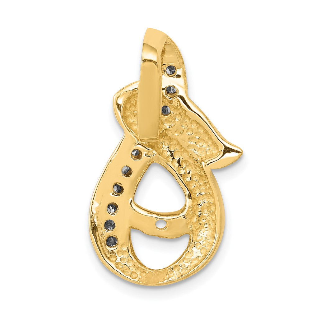 14k VS Diamond Semi-mount Peg Slide