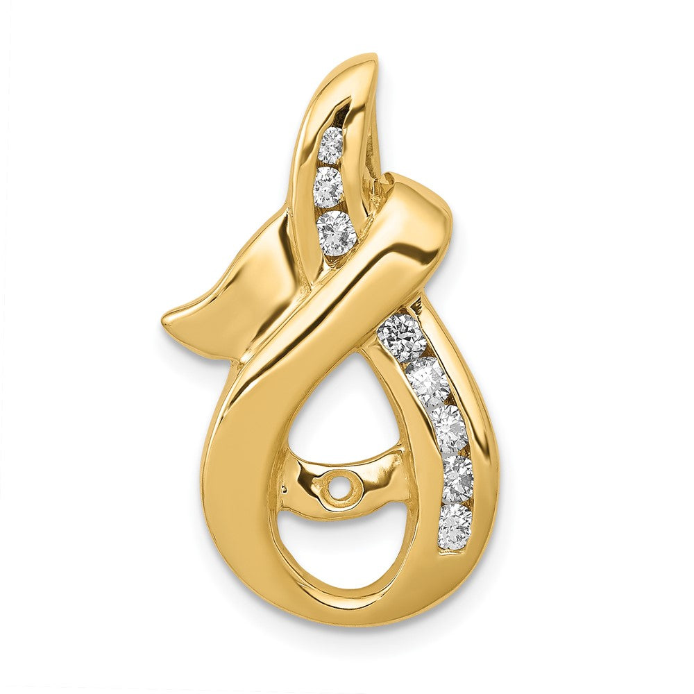 14k AA Diamond Semi-mount Peg Slide