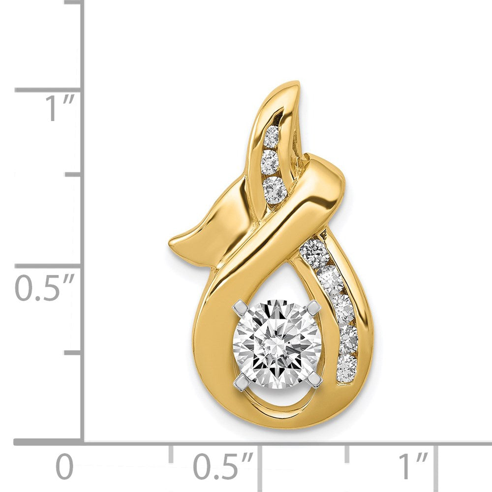 14k AAA Diamond Semi-mount Peg Slide