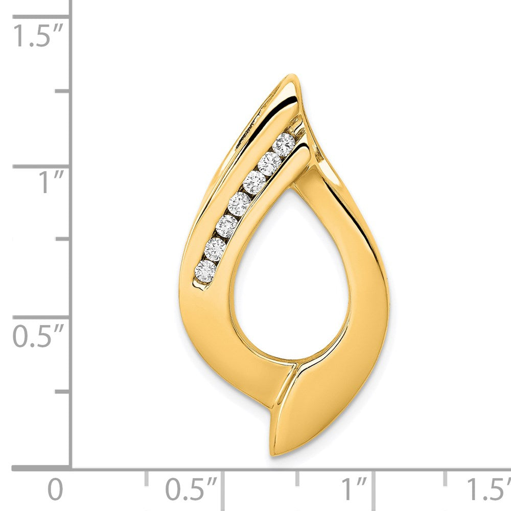 14k Holds 7-1.9mm stones, AAA Diamond Slide