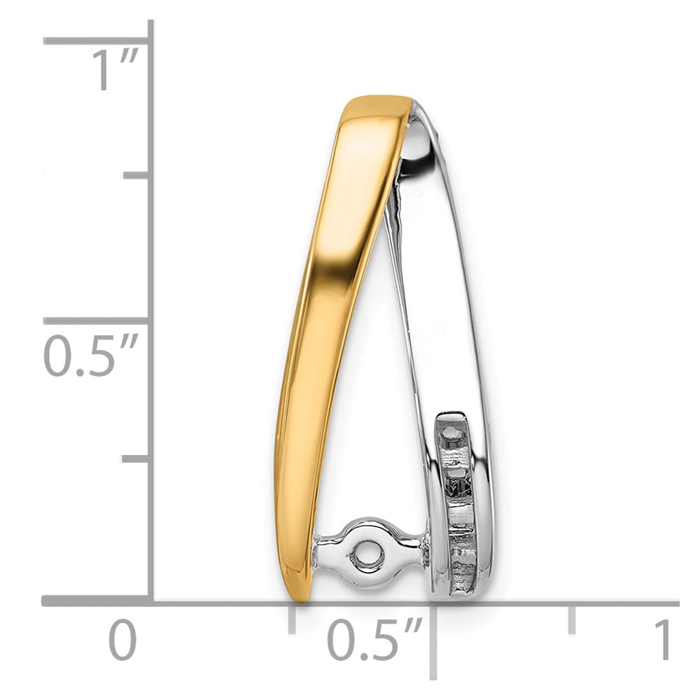 14k Two-Tone Peg Set Slide Mounting
