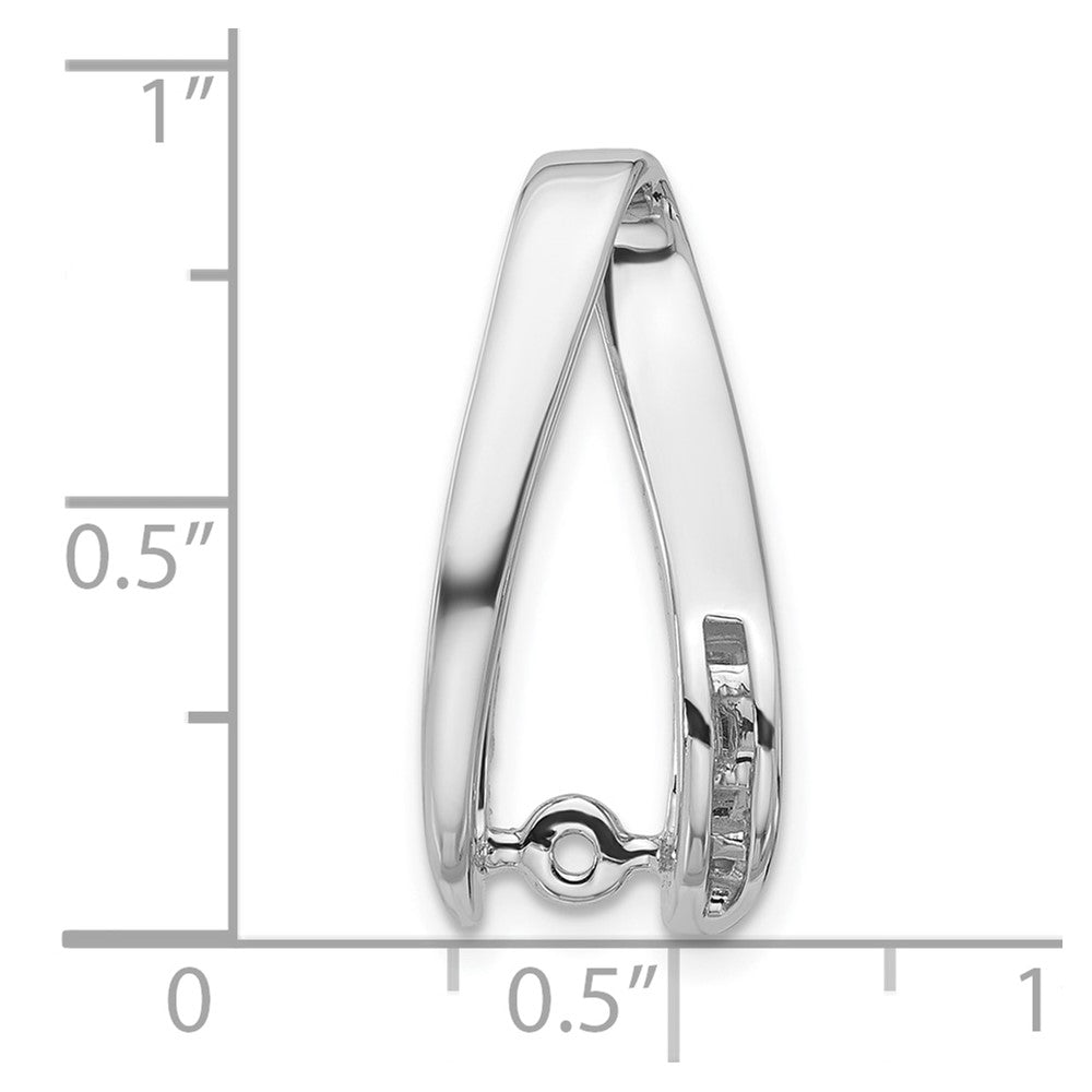 14k White Gold Peg Set Slide Mounting