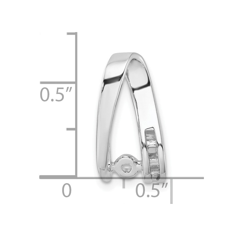 14k White Gold Peg Set Slide Mounting