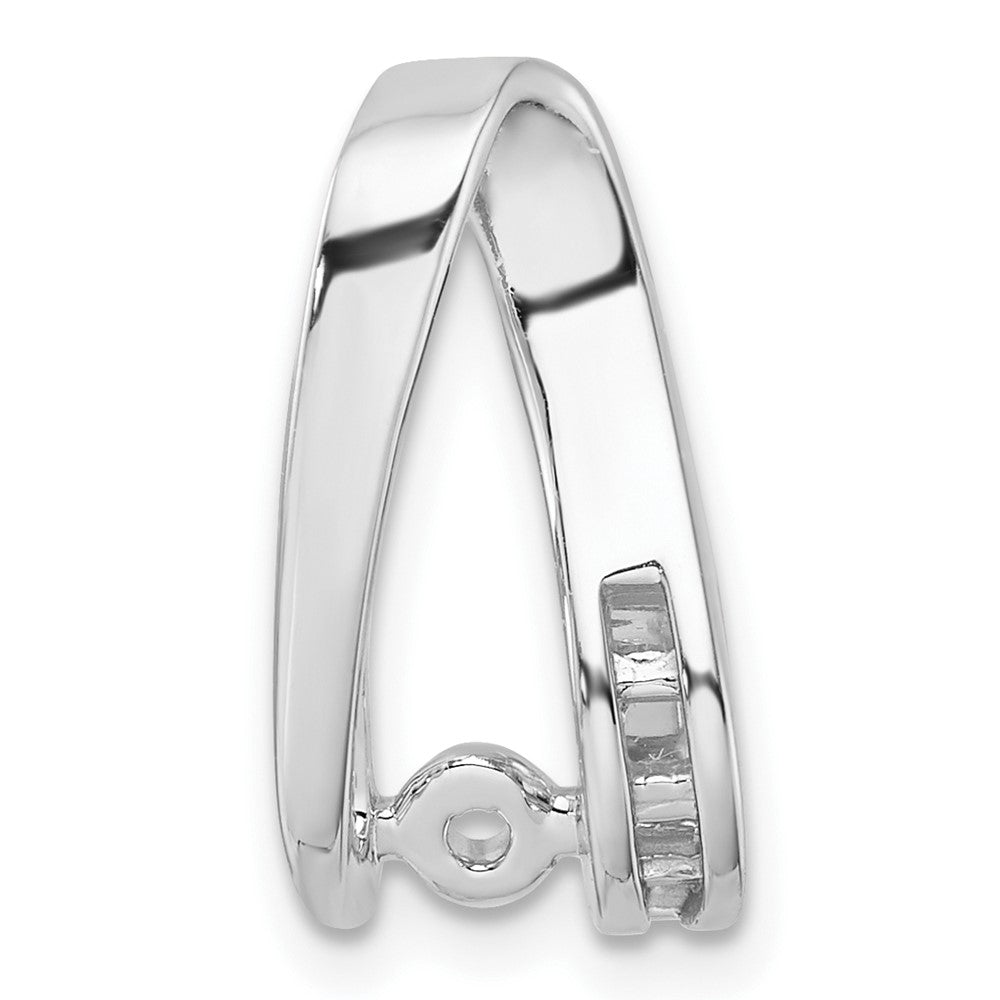14k White Gold Peg Set Slide Mounting