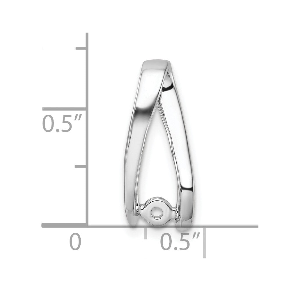 14k White Gold Peg Set Slide Mounting