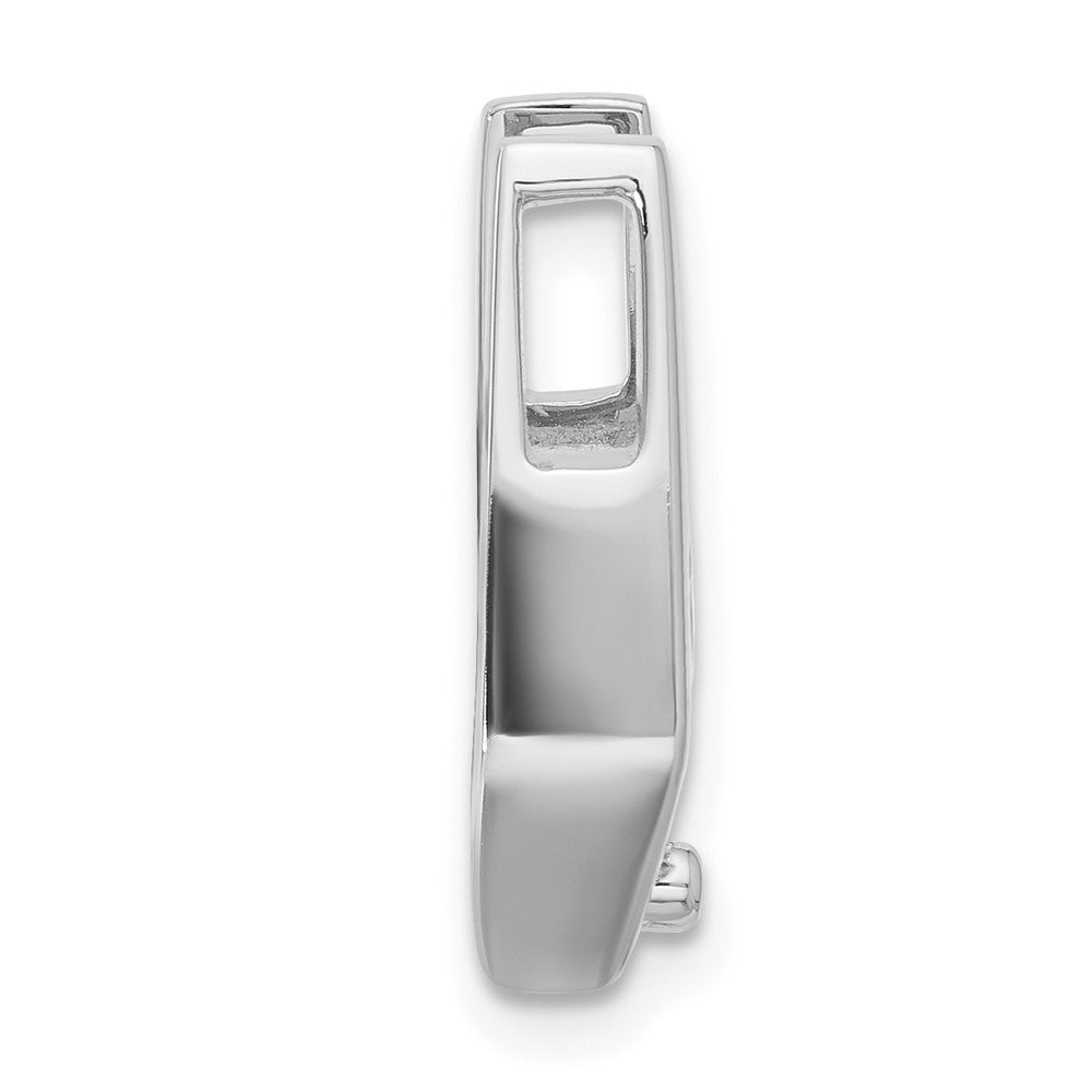 14k White Gold Holds 6.5mm Stone, Slide Mounting