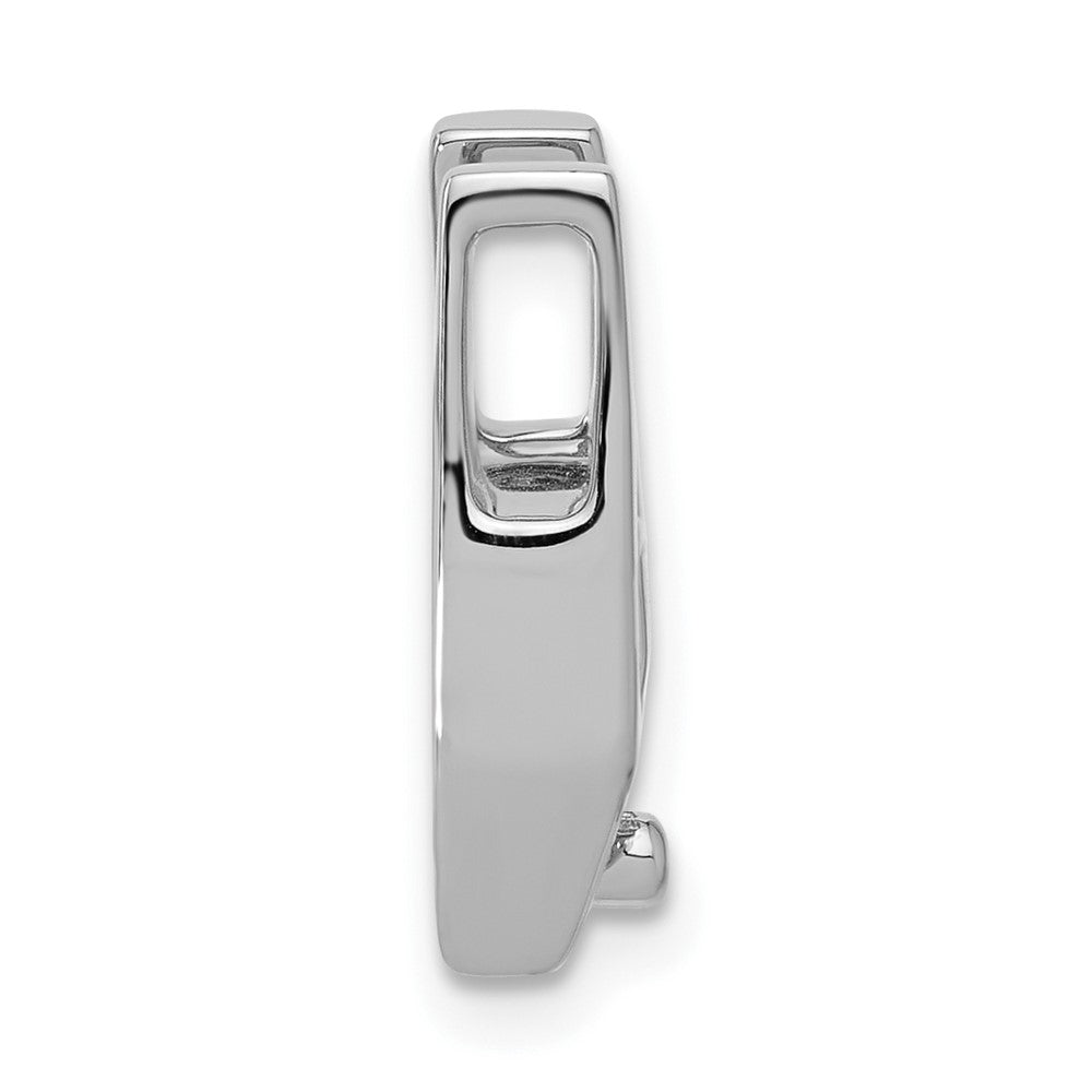 14k White Gold Holds 5.75mm Stone, Slide Mounting
