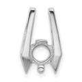 14k White Gold Holds 5.75mm Stone, Slide Mounting