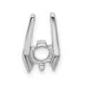 14k White Gold Holds 5.25mm Stone, Chain Slide Mounting