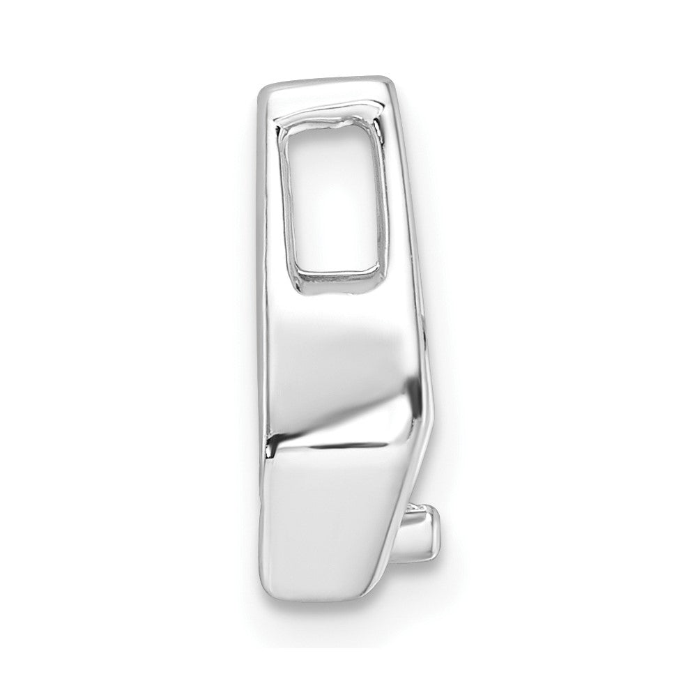 14k White Gold Holds 4.75mm Stone, Chain Slide Mounting