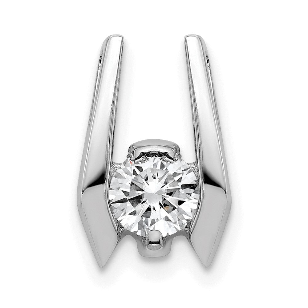14k White Gold 4.75mm AAA Diamond Slide