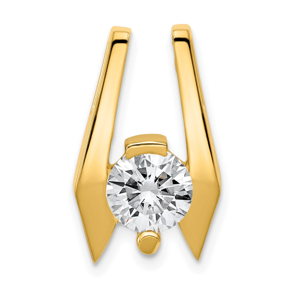 14k Holds 6.5mm Stone, Chain Slide Mounting